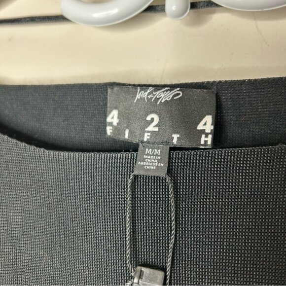 LORD & TAYLOR 424 Fifth Women's Sweater Top Spandex Nylon Knit Stretch Black - Picture 8 of 15